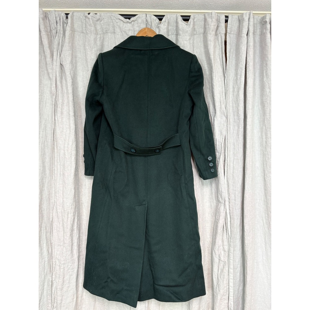 Vintage Forecaster of Boston Wool Coat Forest Green Long‎ Trench ILGWU 80s 90s - Picture 2 of 10